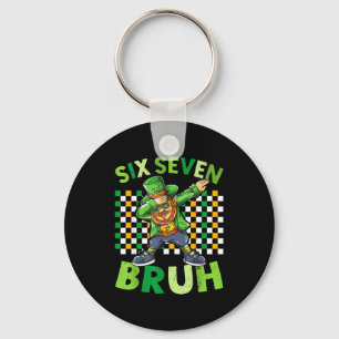 Sechs sieben bruh St. Patricks Day Dabbing Leprech Schlüsselanhänger