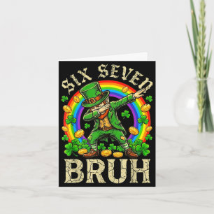 Sechs sieben bruh St. Patricks Tag Jungen Kinder 6 Karte