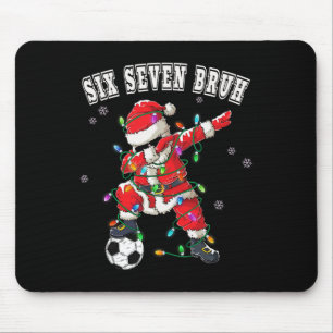 Sechs Sieben Bruh Weihnachten Fußball Santa Dabbin Mousepad