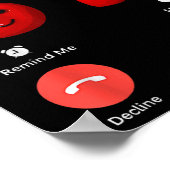 Sechs Sieben Calling Meme Minimalist Trendy Telefo Poster (Ecke)