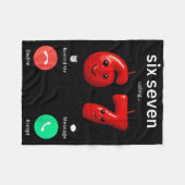 Sechs Sieben Calling Meme Minimalistischer Trend T Fleecedecke (Vorderseite (Horizontal))