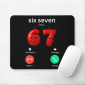 Sechs Sieben Calling Meme Minimalistischer Trend T Mousepad (Mit Mouse)