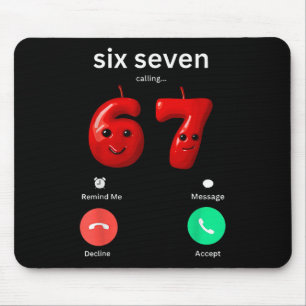 Sechs Sieben Calling Meme Minimalistischer Trend T Mousepad