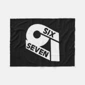 Sechs Sieben Cool Meme 67 Lustige Zahl Fleecedecke (Vorderseite (Horizontal))