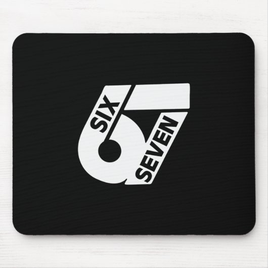 Sechs Sieben Cool Meme 67 Lustige Zahl Mousepad (Vorne)