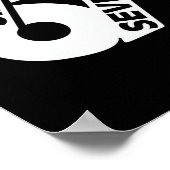 Sechs Sieben Cool Meme 67 Lustige Zahl Poster (Ecke)