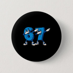 Sechs Sieben Dabbing Cool Meme 67 Lustige Dab Zahl Button