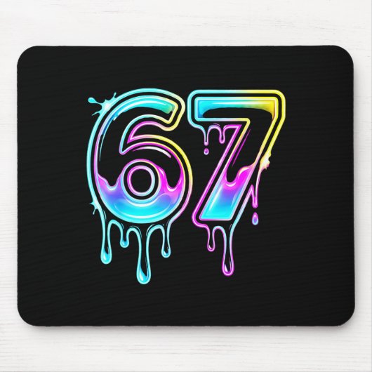Sechs Sieben Eis Drip Cool Meme 67 Lustig 6 7 Bo Mousepad (Vorne)