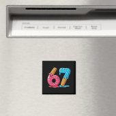 Sechs Sieben Eis Drip Cool Meme 67 Lustige Zahl Magnet (In Situ (Geschirrspüler))