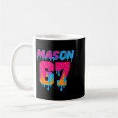 Sechs Sieben Eiscreme-Tropf Srt 67 Mason Meme Kaffeetasse (Links)