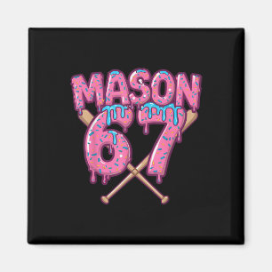 Sechs Sieben Eiscreme-Tropfsport 67 Lustiger Mason Magnet