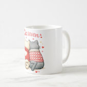 Sechs Sieben Forever Katzen , 67 Valentins Katzen Kaffeetasse (VorderseiteRechts)