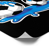 Sechs Sieben Fußball Eis Drip Lustiges Design Poster (Ecke)