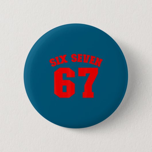 Sechs Sieben Jersey Spaß 67 Nummer 6-7 6 7 Sechs S Button (Vorderseite)