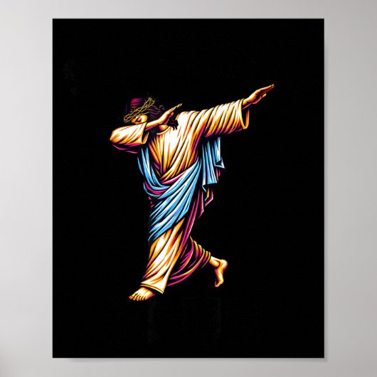 Sechs Sieben Jesus Dabbing Weihnachten 6 7 Meme 67 Poster (Vorne)