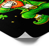 Sechs sieben Kobold dabbing 67 Meme St. Patrick's Poster (Ecke)