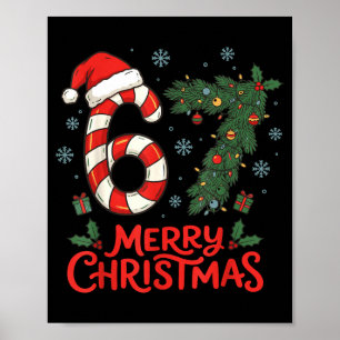 Sechs Sieben Lustig 6 7 Meme Weihnachten Poster