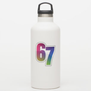 Sechs sieben lustige trendige Kinder slang bunt Aufkleber