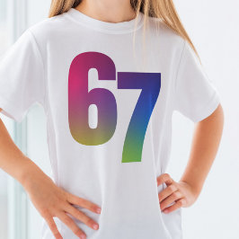Sechs sieben lustige trendige Kinder slang bunt T-Shirt