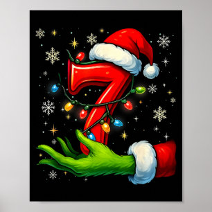 Sechs Sieben Lustiger Weihnachts-Meme-Paar-Passend Poster
