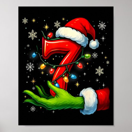Sechs Sieben Lustiger Weihnachts-Meme-Paar-Passend Poster (Vorne)