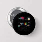 Sechs Sieben Mathelehrer 67 Meme Quadratwurzel 448 Button (Vorne & Hinten)