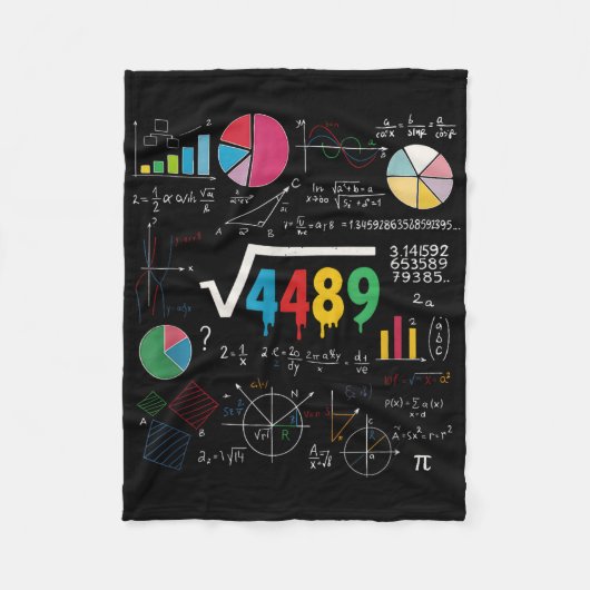 Sechs Sieben Mathelehrer 67 Meme Quadratwurzel 448 Fleecedecke (Vorderseite)