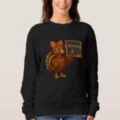 Sechs Sieben Mathelehrer Lustiges Meme Truthahn Sweatshirt (Vorderseite)