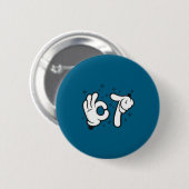 Sechs sieben Maus Kinder 67 Jungen Jugend 6-7 Meme Button (Vorne & Hinten)