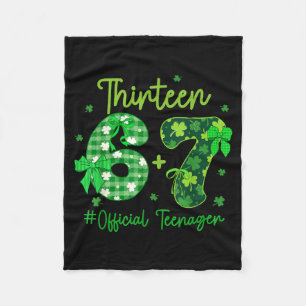 Sechs sieben Meme 67 St. Patricks Tag 13-jähriger Fleecedecke