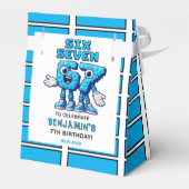 Sechs Sieben Meme 7. Geburtstag | Lustig Trendig Geschenkschachtel (Rückseite)