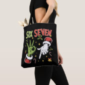Sechs Sieben Meme Lustig Gemeiner Typ Weihnachten Tasche (Von Nahem)
