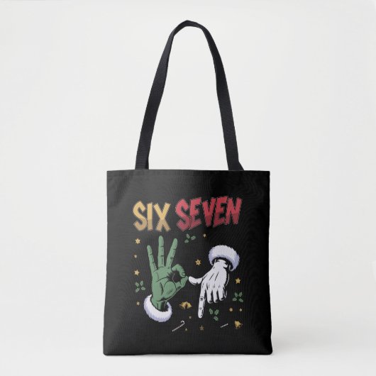 Sechs Sieben Meme Lustiger Böser Typ Weihnachten V Tasche (Vorderseite)