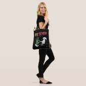 Sechs Sieben Meme Lustiger Böser Typ Weihnachten V Tasche (Am Model)