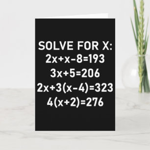 Sechs Sieben Meme Mathe Algebra Pun Löse für X 67 Karte