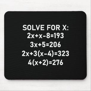 Sechs Sieben Meme Mathe Algebra Pun Löse Für X 67 Mousepad
