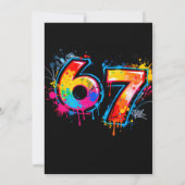 Sechs Sieben Party Geburtstag Einladung (Rückseite)