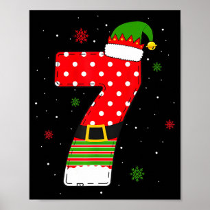 Sechs Sieben passend 67 Weihnachtselfenhut Meme Ge Poster