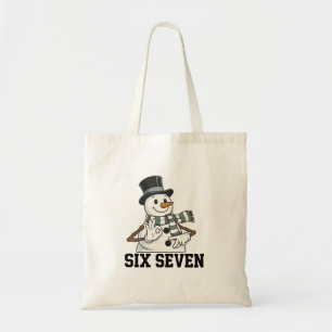 Sechs Sieben Schneemann Weihnachten Santa 6 7 Xmas Tragetasche