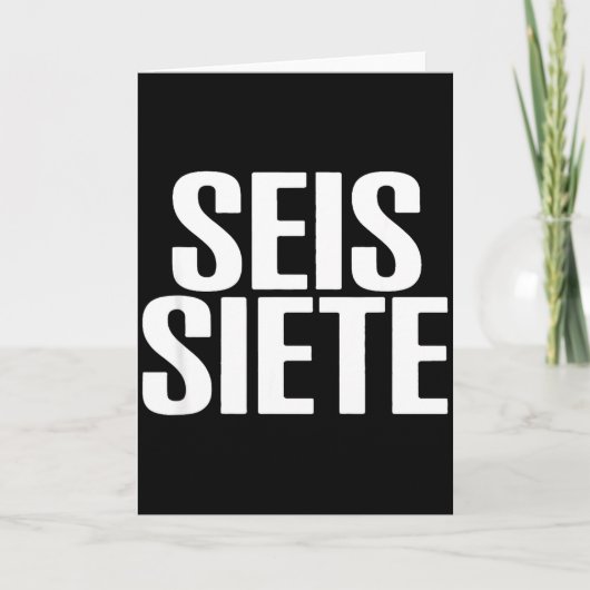 Sechs Sieben Spani-Shirt Karte (Vorderseite)