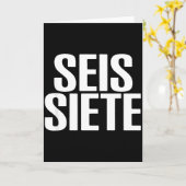 Sechs Sieben Spani-Shirt  Karte (Gelbe Blume)