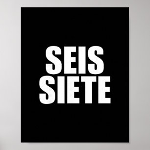 Sechs Sieben Spanisch Poster