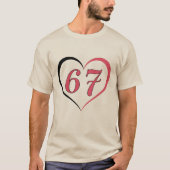Sechs Sieben Valentinstag T-Shirt (Vorderseite)
