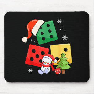 Sechs Sieben Weihnachten Drei Würfel Santa Hut 67 Mousepad