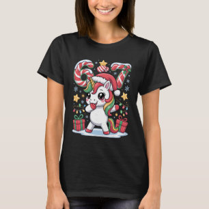 Sechs Sieben Weihnachten Einhorn Meme Lustig Süße T-Shirt