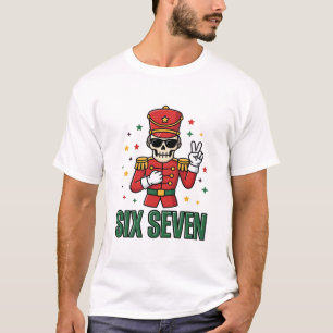 Sechs Sieben Weihnachten Nussknacker Grafik T-Shirt