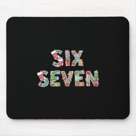 Sechs Sieben Weihnachts Meme 67 Lustige Feiertage  Mousepad (Vorne)