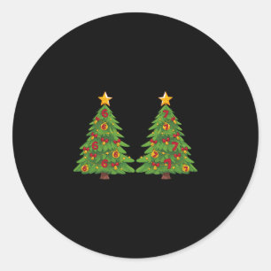 Sechs Sieben Weihnachtsbaum 6 7 Trend Feiertage Xm Runder Aufkleber