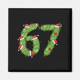 Sechs Sieben Weihnachtsgurke Lustiger Feiertag 67  Magnet
