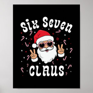 Sechs Sieben Weihnachtsmann Lustig 67 Weihnachten Poster